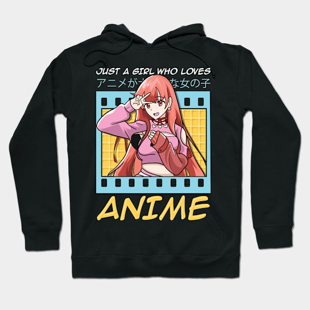 Cute & Funny Just A Girl Who Loves Anime Hoodie by theperfectpresents